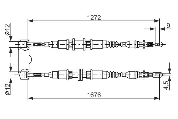 BOSCH 1 987 477 136 Cable Pull, parking brake