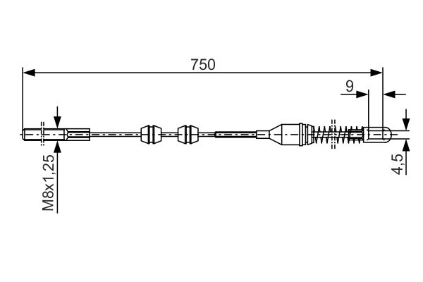 BOSCH 1 987 477 140 Cable Pull, parking brake