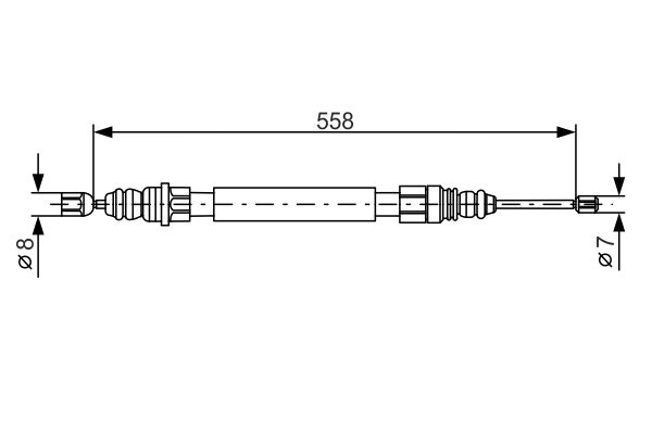BOSCH 1 987 477 150 Cable Pull, parking brake