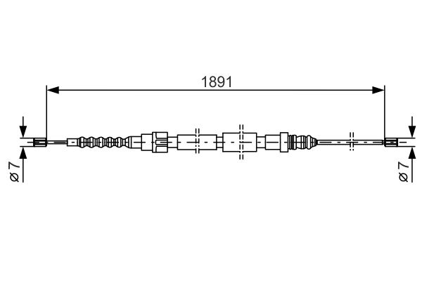 BOSCH 1 987 477 154 Cable Pull, parking brake