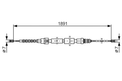 Cable Pull, parking brake BOSCH 1 987 477 154