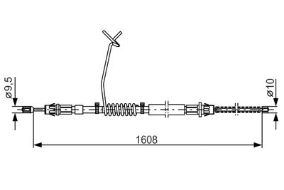 Cable Pull, parking brake BOSCH 1 987 477 180