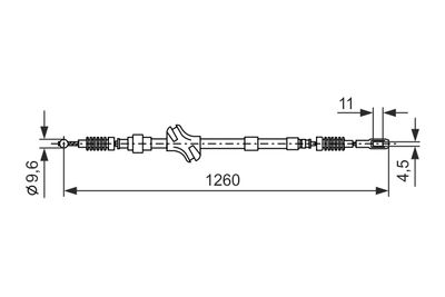 Cable Pull, parking brake BOSCH 1 987 477 189