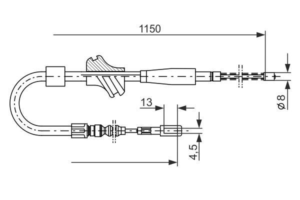 BOSCH 1 987 477 194 Cable Pull, parking brake