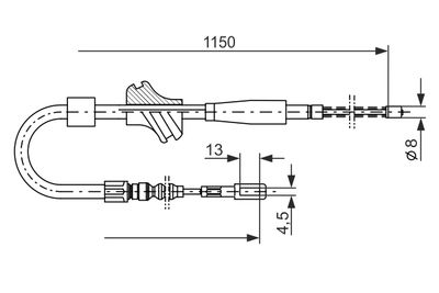 Cable Pull, parking brake BOSCH 1 987 477 194