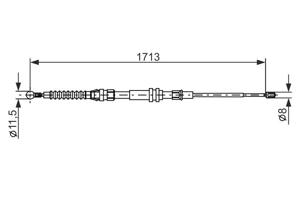 BOSCH 1 987 477 203 Cable Pull, parking brake