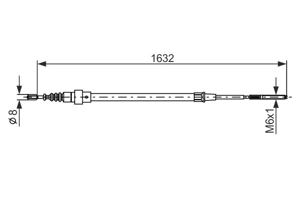 BOSCH 1 987 477 204 Cable Pull, parking brake