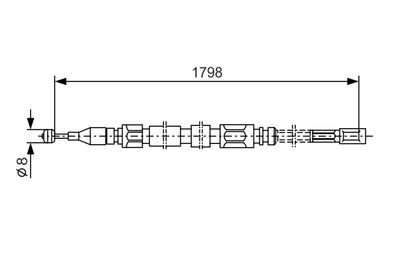 Cable Pull, parking brake BOSCH 1 987 477 211