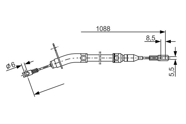BOSCH 1 987 477 212 Cable Pull, parking brake