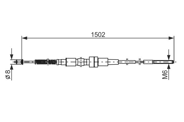 BOSCH 1 987 477 214 Cable Pull, parking brake