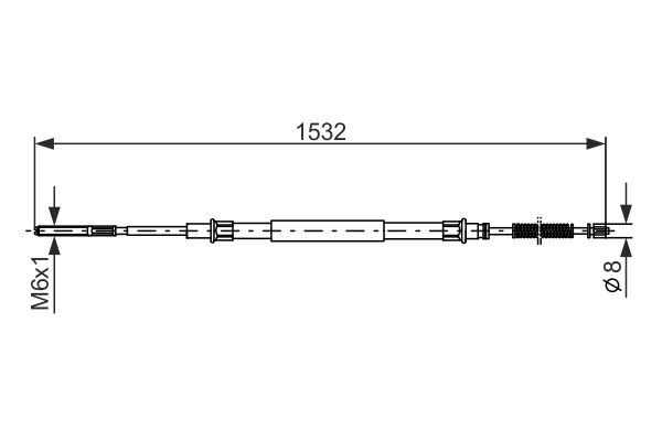 BOSCH 1 987 477 215 Cable Pull, parking brake