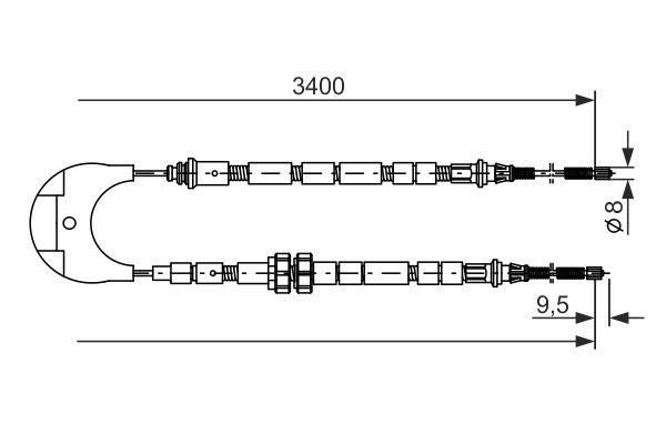BOSCH 1 987 477 234 Cable Pull, parking brake