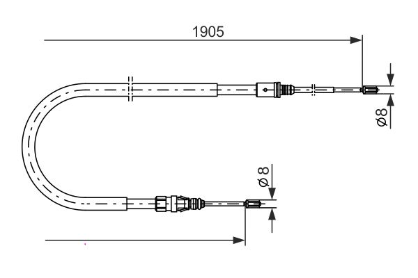 BOSCH 1 987 477 237 Cable Pull, parking brake