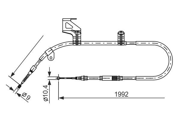 BOSCH 1 987 477 244 Cable Pull, parking brake