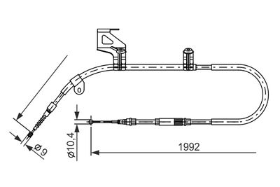 Cable Pull, parking brake BOSCH 1 987 477 244