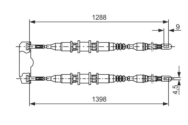 BOSCH 1 987 477 258 Cable Pull, parking brake