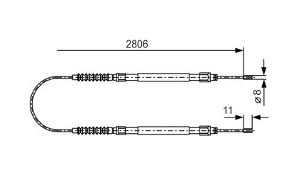 Cable Pull, parking brake BOSCH 1 987 477 262