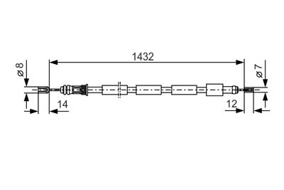 Cable Pull, parking brake BOSCH 1 987 477 272