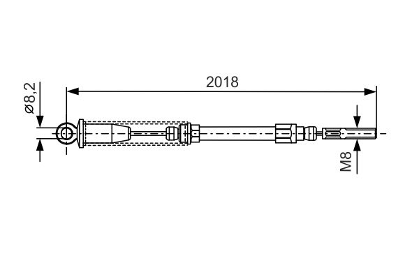 BOSCH 1 987 477 289 Cable Pull, parking brake