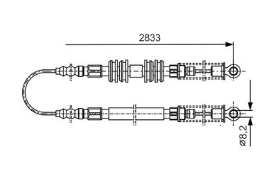 Cable Pull, parking brake BOSCH 1 987 477 296