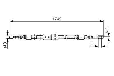 Cable Pull, parking brake BOSCH 1 987 477 305