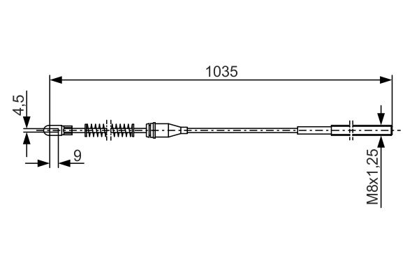 BOSCH 1 987 477 307 Cable Pull, parking brake