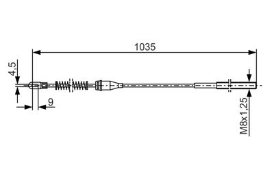 Cable Pull, parking brake BOSCH 1 987 477 307