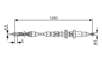 Cable Pull, parking brake BOSCH 1 987 477 308