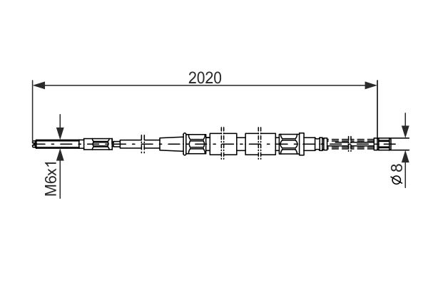 BOSCH 1 987 477 322 Cable Pull, parking brake