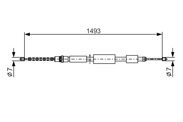 BOSCH 1 987 477 323 Cable Pull, parking brake