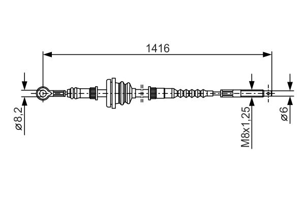BOSCH 1 987 477 326 Cable Pull, parking brake