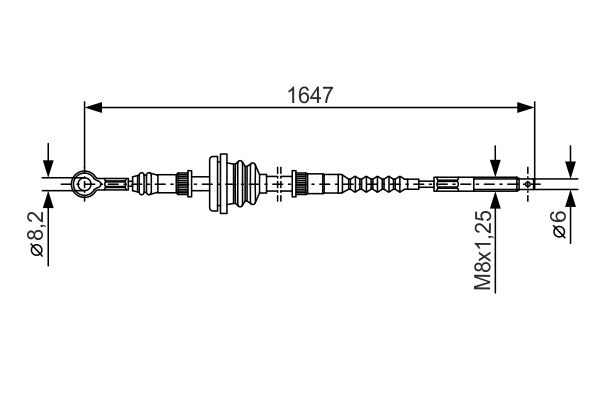 BOSCH 1 987 477 327 Cable Pull, parking brake