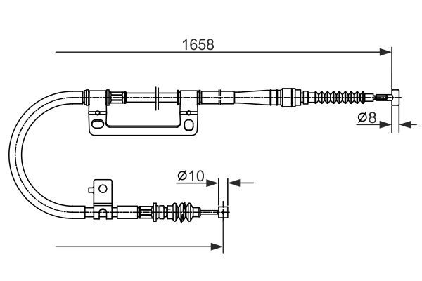 BOSCH 1 987 477 331 Cable Pull, parking brake