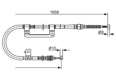 Cable Pull, parking brake BOSCH 1 987 477 331