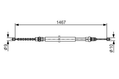 Cable Pull, parking brake BOSCH 1 987 477 332