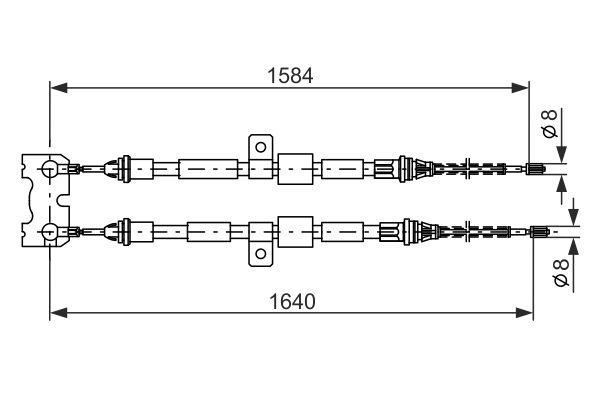 BOSCH 1 987 477 345 Cable Pull, parking brake