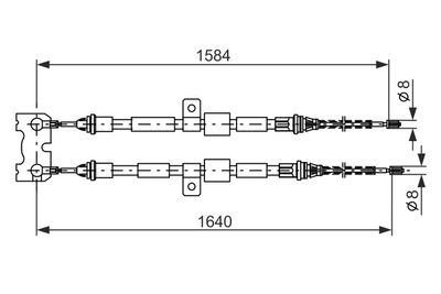 Cable Pull, parking brake BOSCH 1 987 477 345