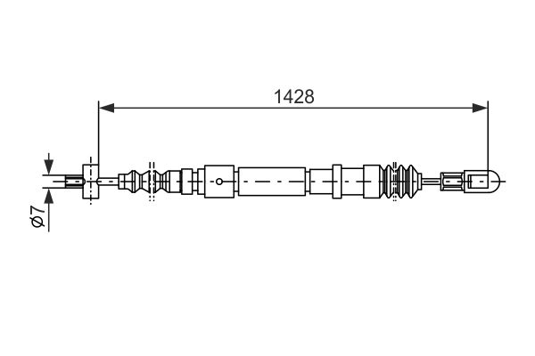 BOSCH 1 987 477 353 Cable Pull, parking brake