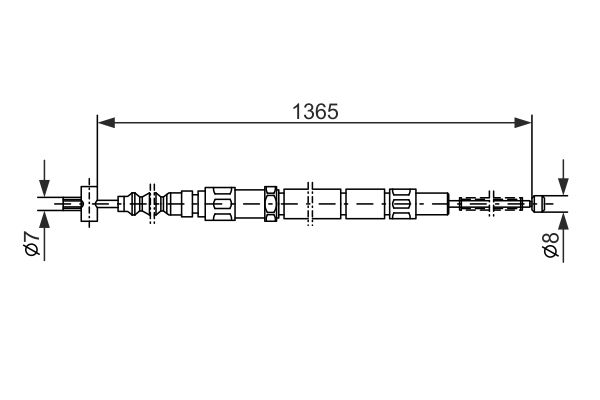 BOSCH 1 987 477 354 Cable Pull, parking brake