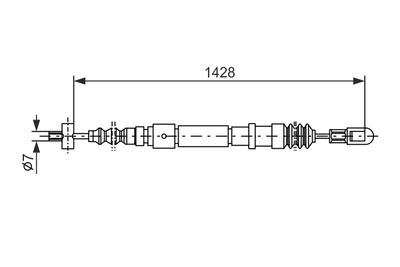 Cable Pull, parking brake BOSCH 1 987 477 355