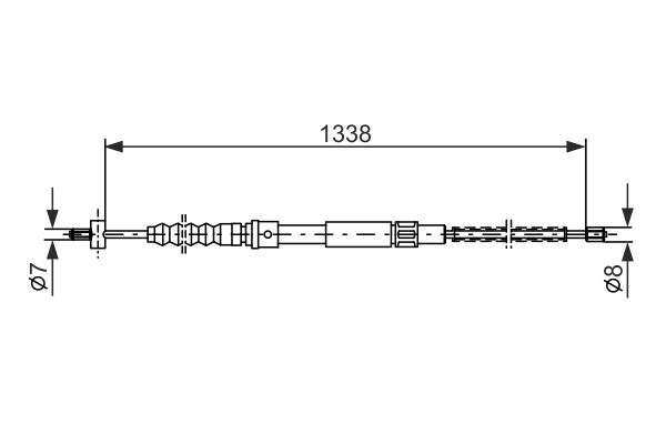 BOSCH 1 987 477 356 Cable Pull, parking brake