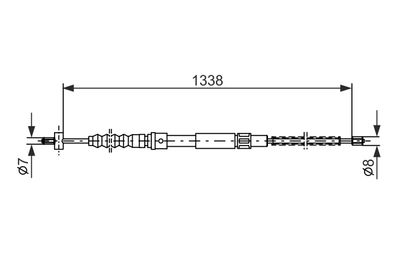 Cable Pull, parking brake BOSCH 1 987 477 356