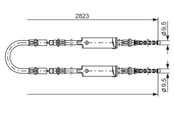 BOSCH 1 987 477 369 Cable Pull, parking brake