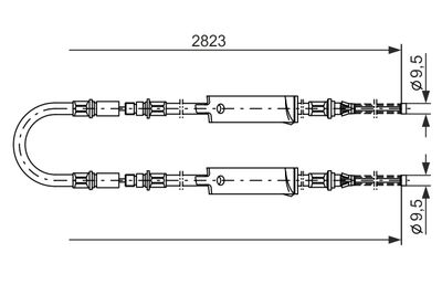 Cable Pull, parking brake BOSCH 1 987 477 369