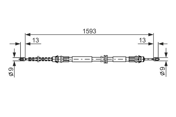 BOSCH 1 987 477 374 Cable Pull, parking brake