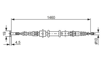 Cable Pull, parking brake BOSCH 1 987 477 375