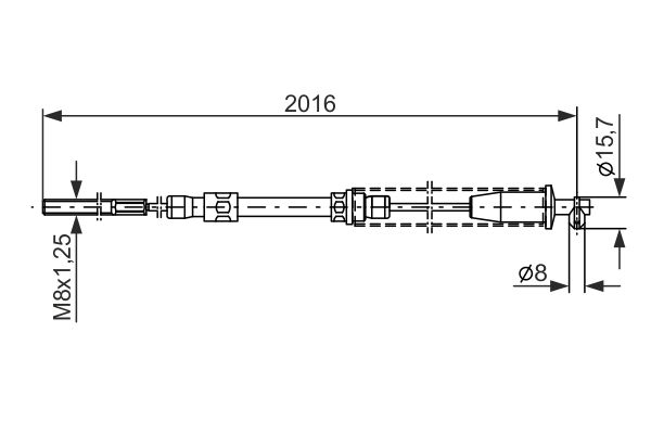 BOSCH 1 987 477 377 Cable Pull, parking brake
