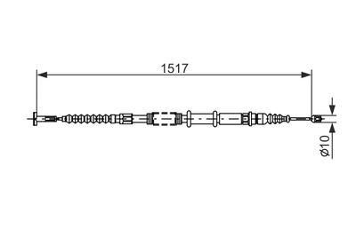 Cable Pull, parking brake BOSCH 1 987 477 382