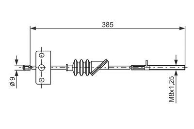 Cable Pull, parking brake BOSCH 1 987 477 385