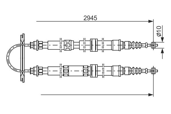 BOSCH 1 987 477 390 Cable Pull, parking brake
